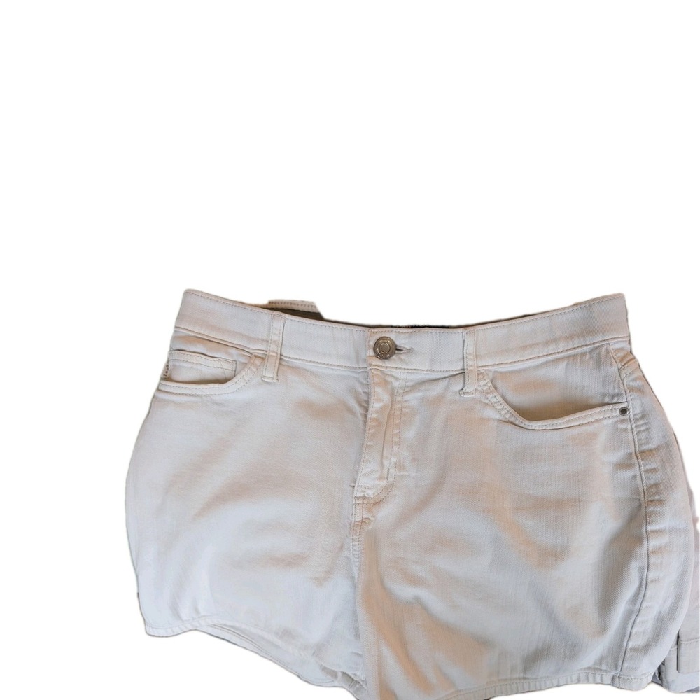 Lee Women's Shorts‎ Size 10 Cream Denim Cotton Blend Hemmed